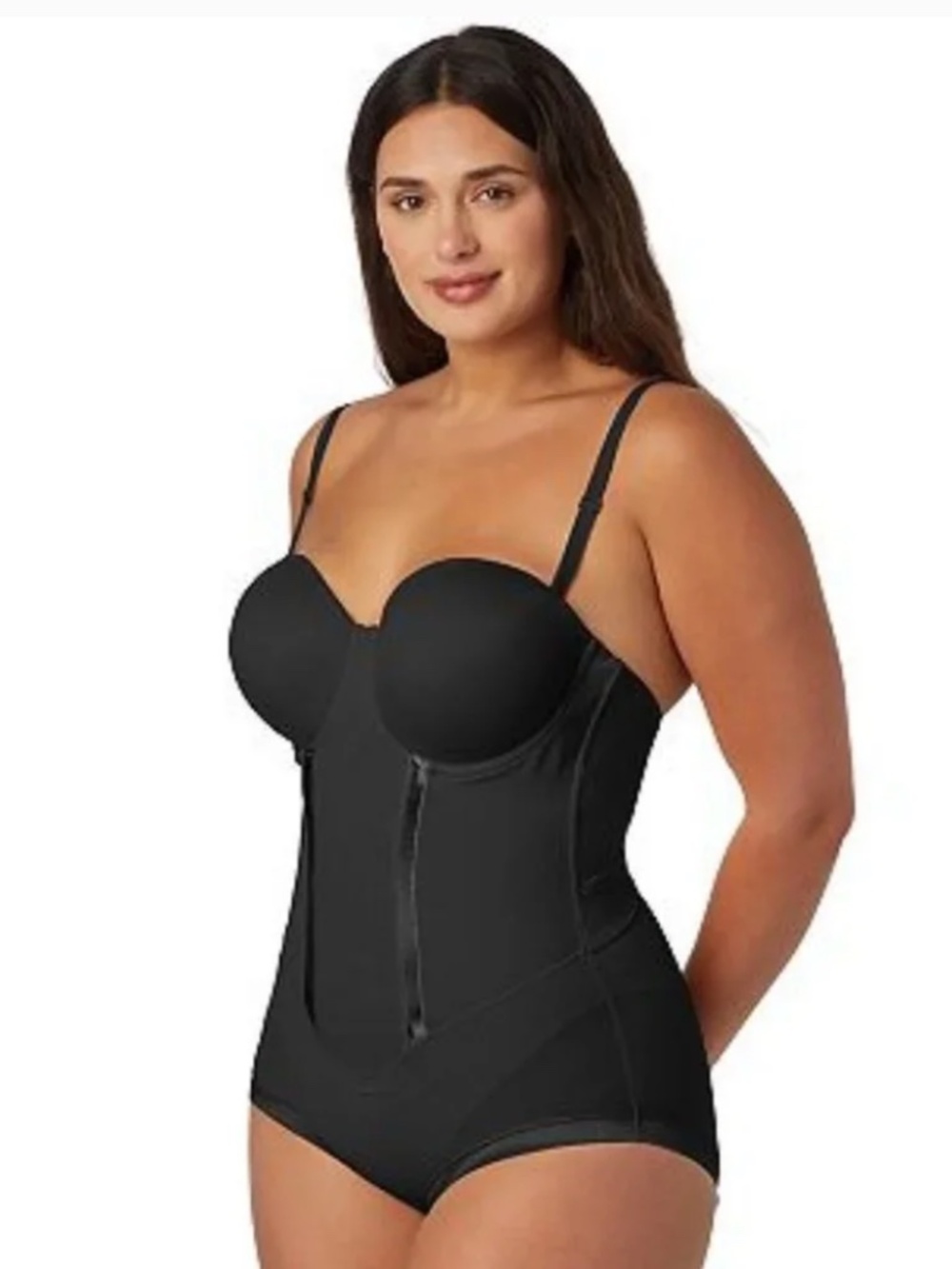 Womens Maidenform Easy up Strapless Bodysuits 1256 Black